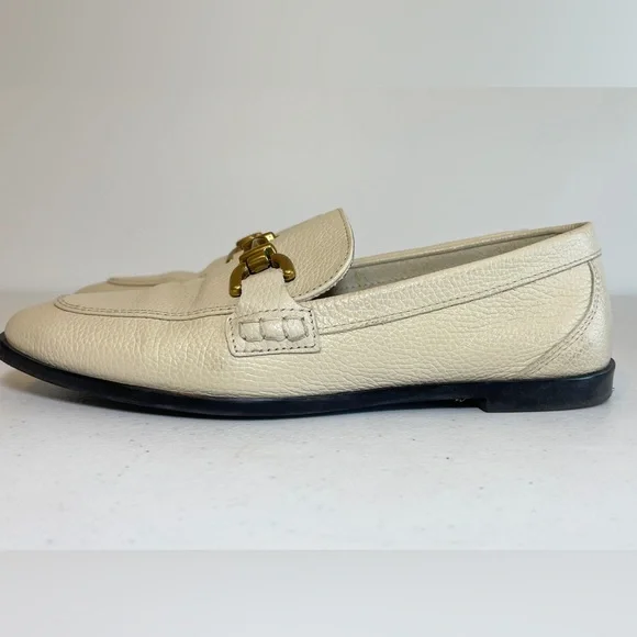 Zara Beige Loafers with Gold Detail - Picture 4 of 5